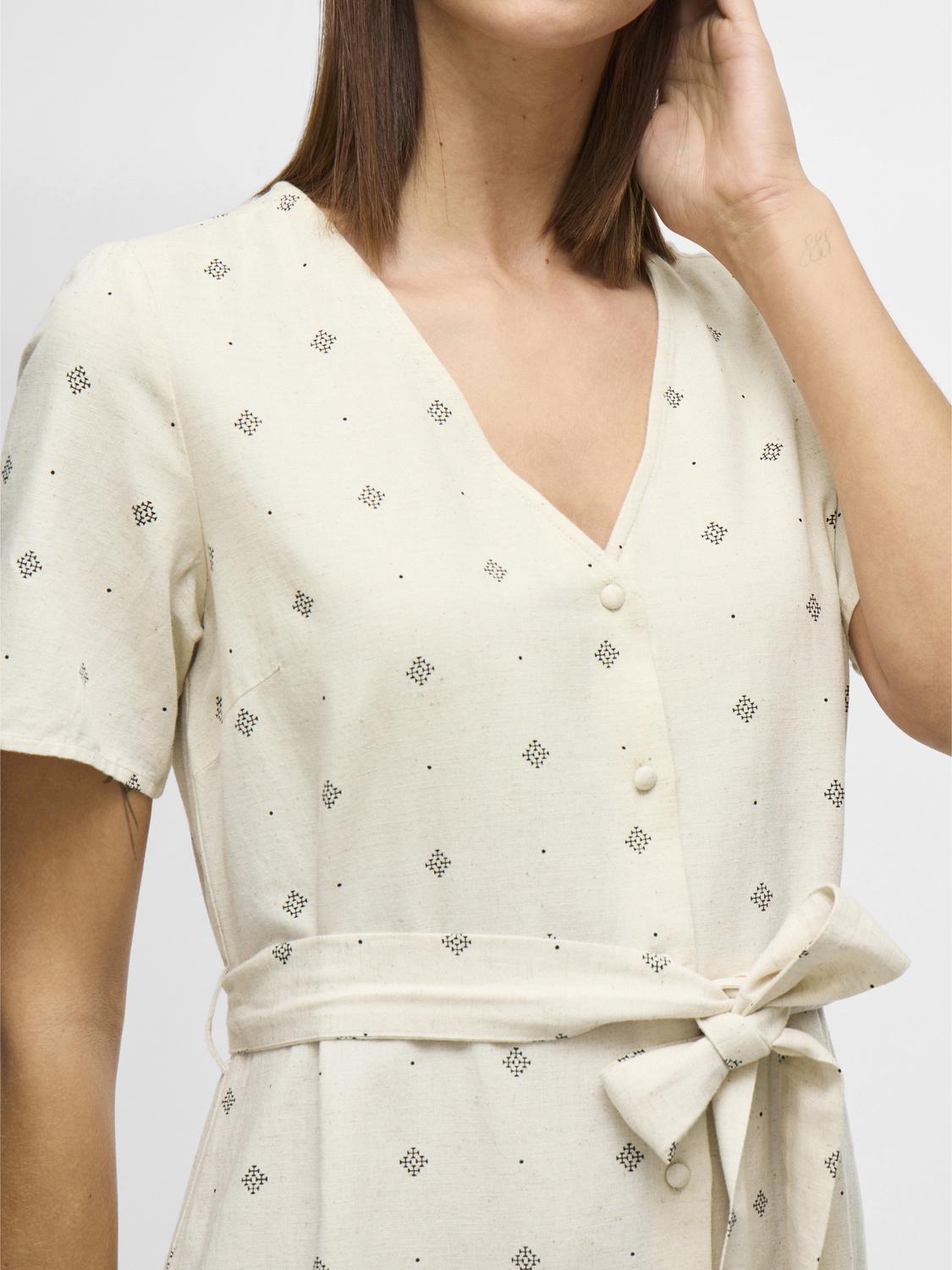 VIPRISILLA Midi Dress - Super Light Natural Melan - VERO MODA & VILA Bergvik